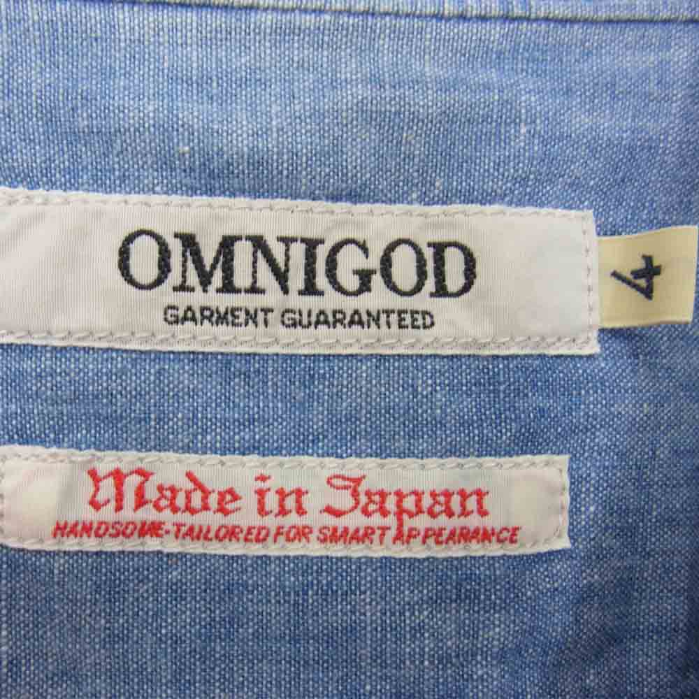 OMNIGOD オムニゴッド シャンブレー シャツ ブルー系 4【中古】