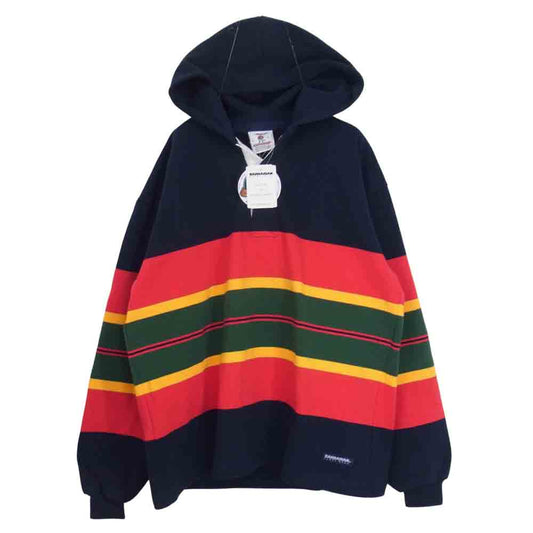 Barbarian バーバリアン Rugby Hoodie フーディ ラガーシャツ マルチカラー系 L【極上美品】【中古】