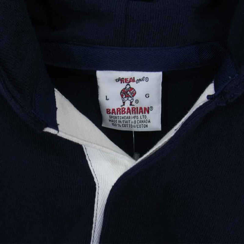 Barbarian バーバリアン Rugby Hoodie フーディ ラガーシャツ マルチカラー系 L【極上美品】【中古】