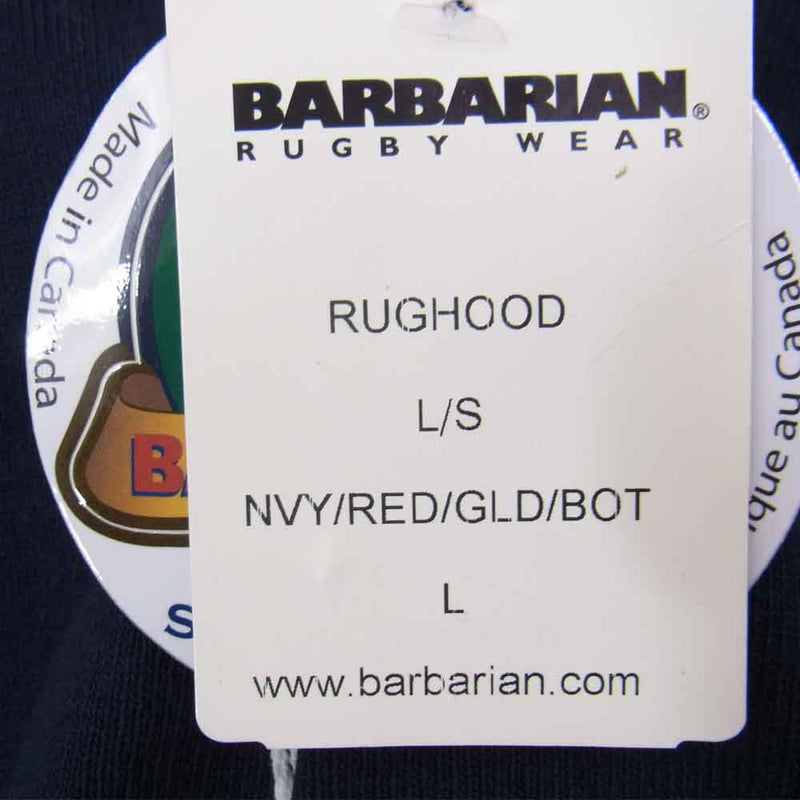 Barbarian バーバリアン Rugby Hoodie フーディ ラガーシャツ マルチカラー系 L【極上美品】【中古】