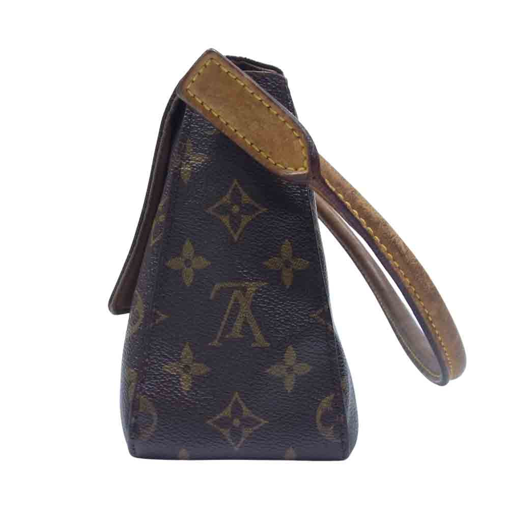 LOUIS VUITTON ルイ・ヴィトン M51147  モノグラム ミニ ルーピング バッグ ダークブラウン系【中古】