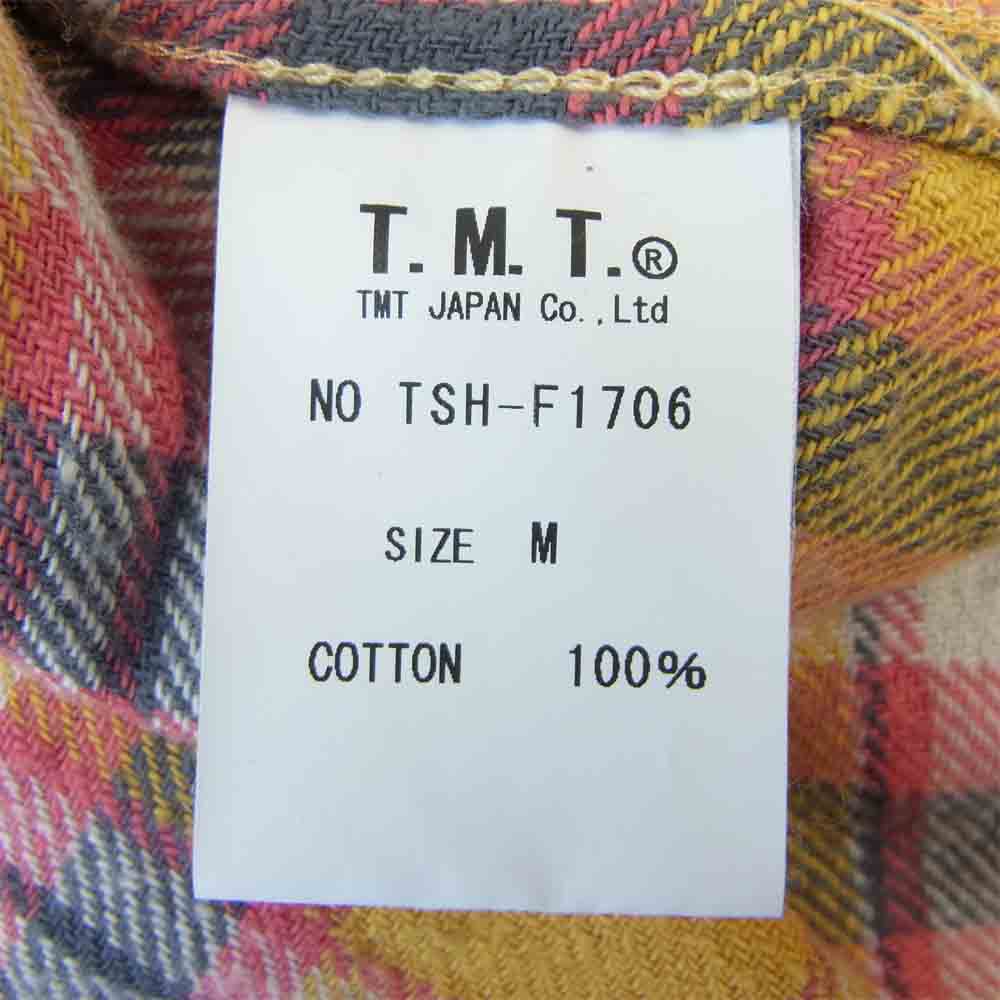 TMT ティーエムティー TSH-F1706 VINTAGE NEP CHECK SHIRTS ネップ チェック フランネル シャツ イエロー系 M【中古】