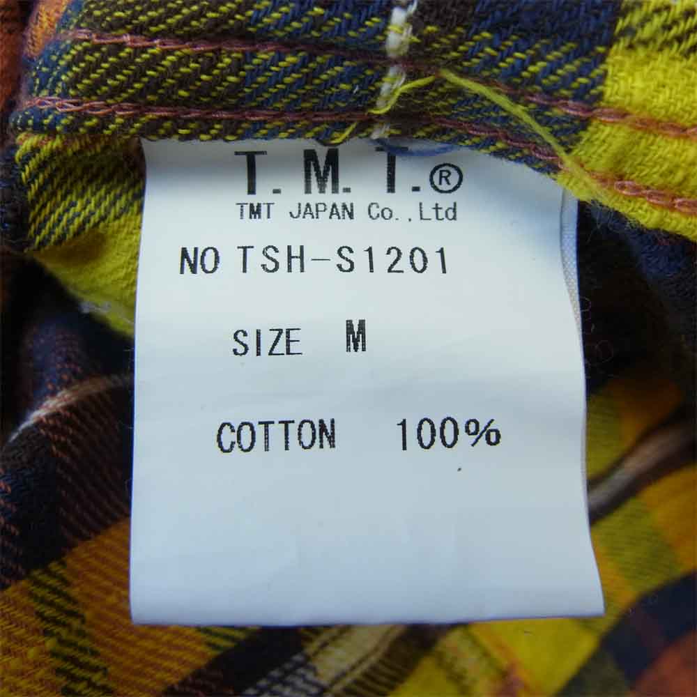 TMT ティーエムティー TSH-S1201 チェック ウエスタン シャツ イエロー イエロー系 M【中古】