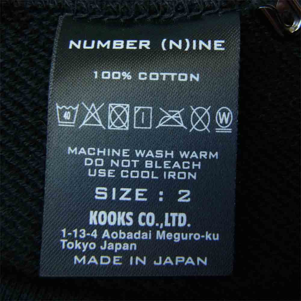 NUMBER(N)INE ナンバーナイン BI3NC006 GOTHAM CITY LARGE SWEATSHIRT ゴッサム シティ スウェット ブラック系 2【新古品】【未使用】【中古】