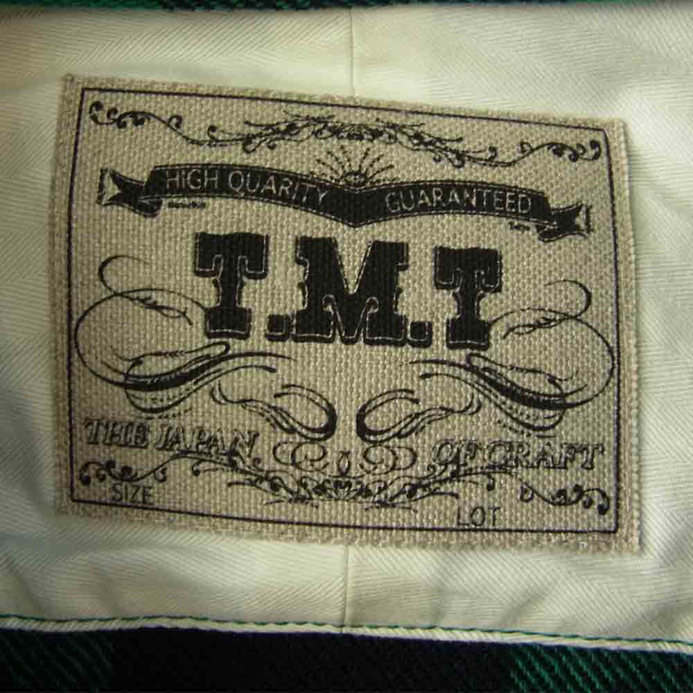 TMT ティーエムティー 18AW TSH-F1803 COTTON-WOOL BUFFALO CHECK SHIRTS コットン ウール バッファロー チェック シャツ ブラック系 グリーン系 M【極上美品】【中古】