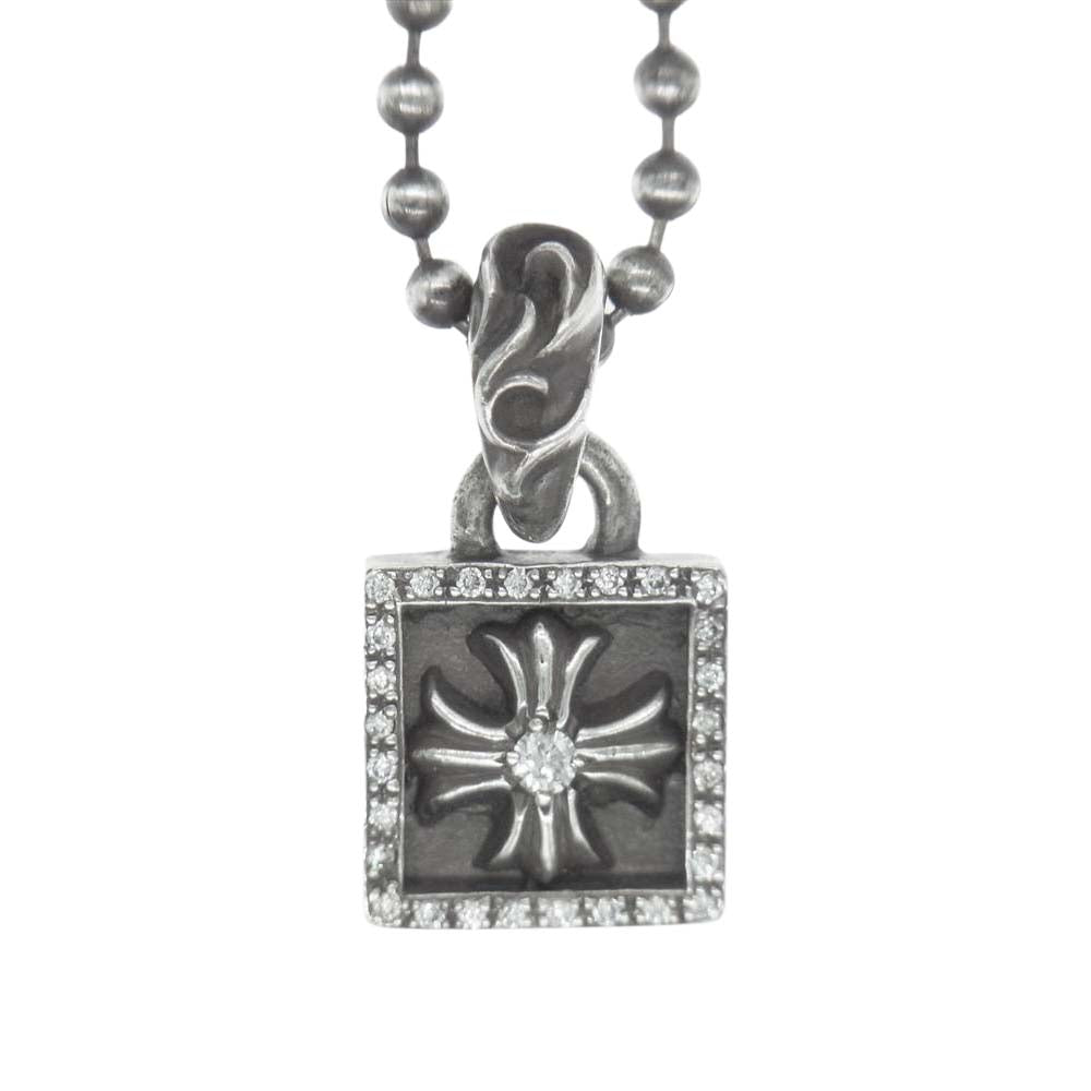 CHROME HEARTS クロムハーツ（原本無） FRAMED CH PLUS フレームド CHプラス ダイヤ ネックレス【中古】