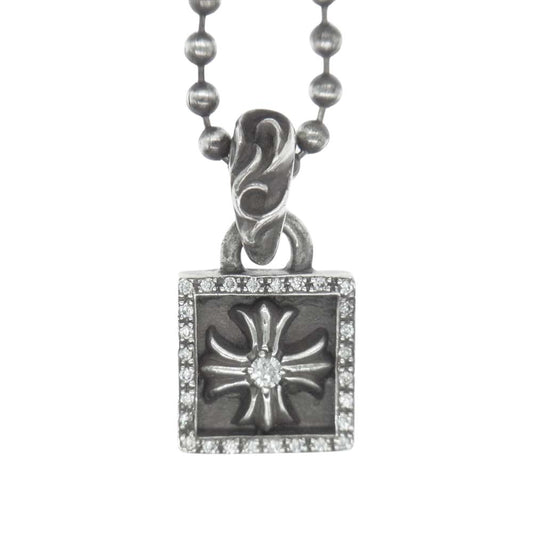 CHROME HEARTS クロムハーツ（原本無） FRAMED CH PLUS フレームド CHプラス ダイヤ ネックレス【中古】