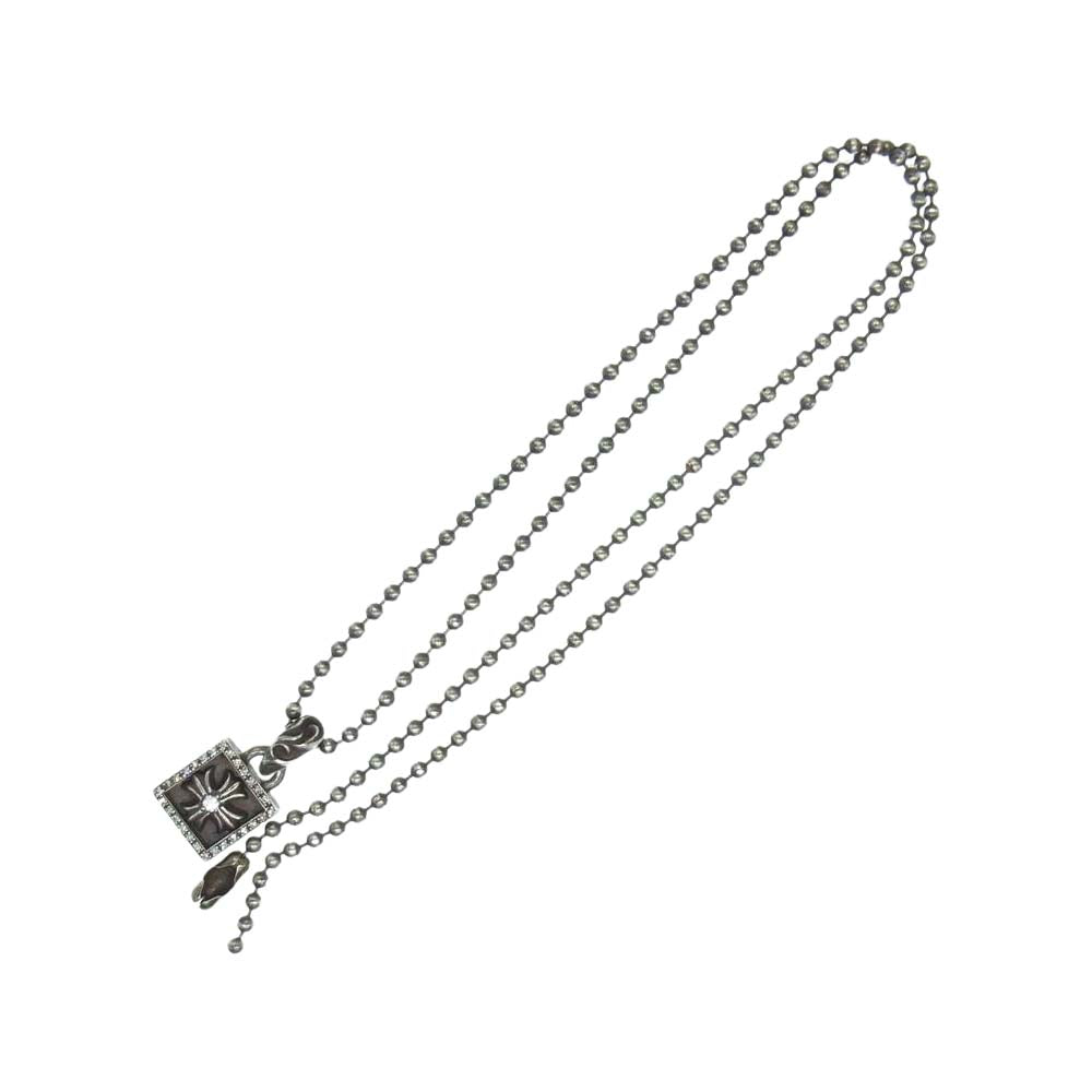 CHROME HEARTS クロムハーツ（原本無） FRAMED CH PLUS フレームド CHプラス ダイヤ ネックレス【中古】