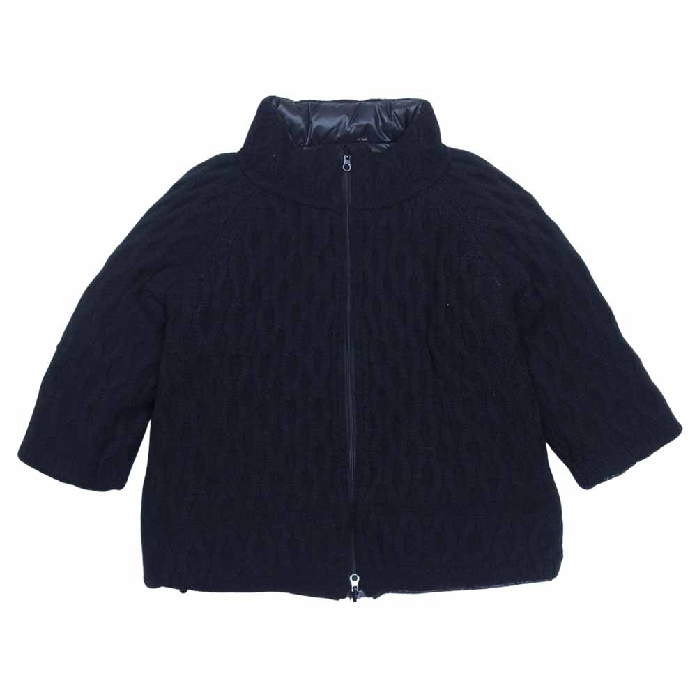 DUVETICA デュベティカ アラン編み リバーシブル ニット ダウンジャケット ブラック系 42【中古】