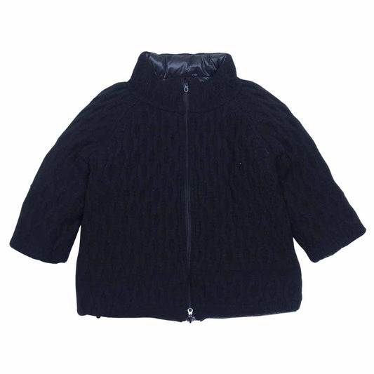 DUVETICA デュベティカ アラン編み リバーシブル ニット ダウンジャケット ブラック系 42【中古】