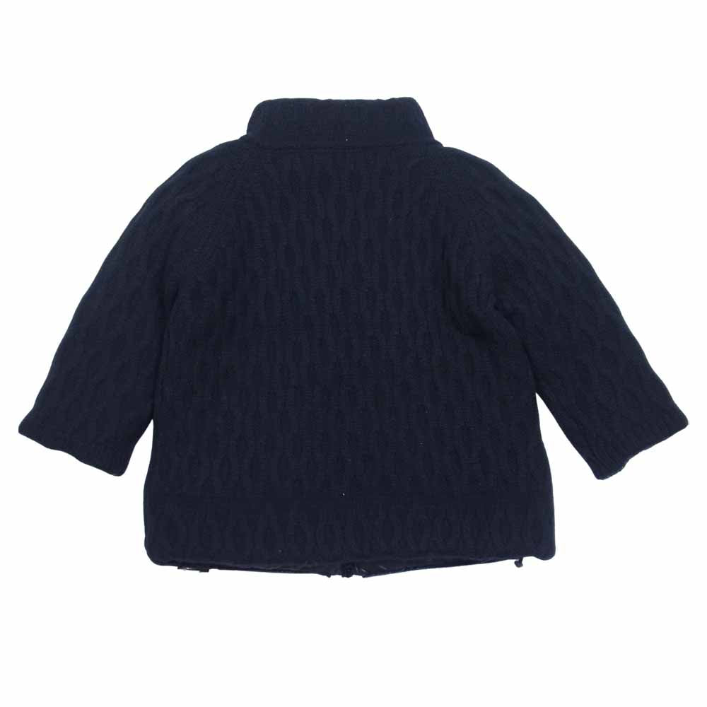 DUVETICA デュベティカ アラン編み リバーシブル ニット ダウンジャケット ブラック系 42【中古】