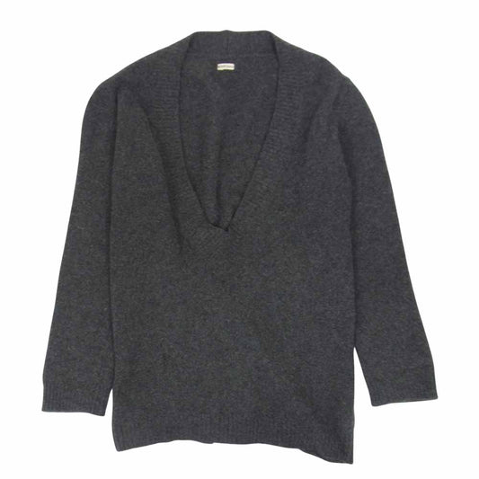 HERMES エルメス カシミヤ アルパカ混 ヴァルーズ ニット グレー系 L【美品】【中古】