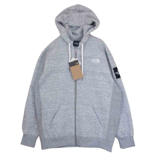 THE NORTH FACE ノースフェイス NT62132 Square Logo Fullzip スクエア ロゴ フルジップ パーカー グレー系 XL【新古品】【未使用】【中古】