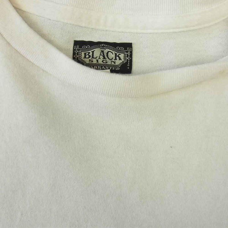 BLACK SIGN ブラックサイン コットン 半袖Tシャツ 袖ロールアップ ホワイト系 40【中古】