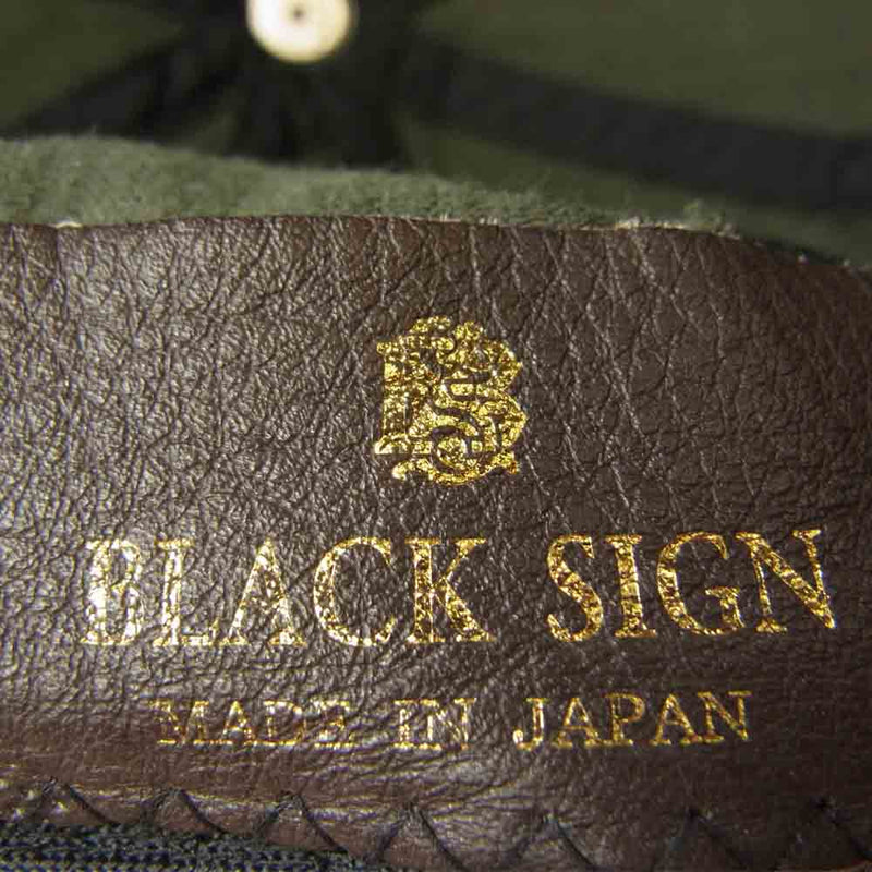 BLACK SIGN ブラックサイン Code CasBeret コーデュロイ ベレー帽 グリーン カーキ系 XL【中古】