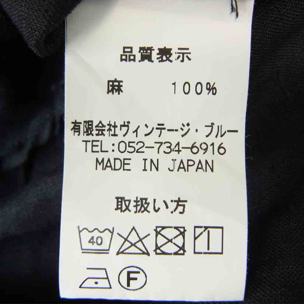 BLACK SIGN ブラックサイン FRENCH LINEN WATCH CUFFS SHIRT リネン シャツ ブラック系 38【中古】