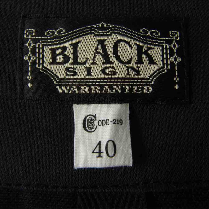 BLACK SIGN ブラックサイン Peeping Tom スリーピング シャツ ブラック系 40【中古】