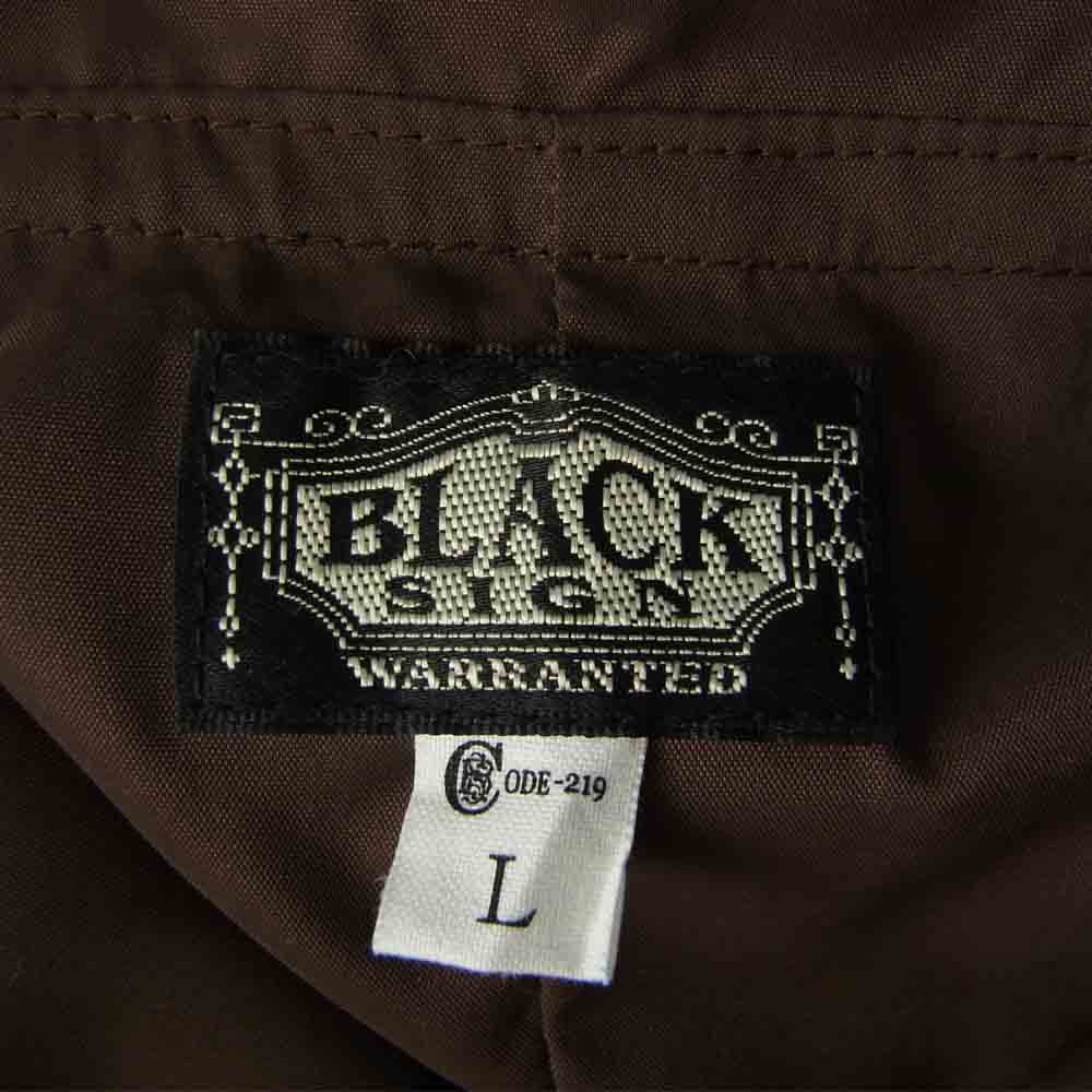 BLACK SIGN ブラックサイン Slicker Coat スリッカー コート アノラック パーカー ブラック系 L【中古】