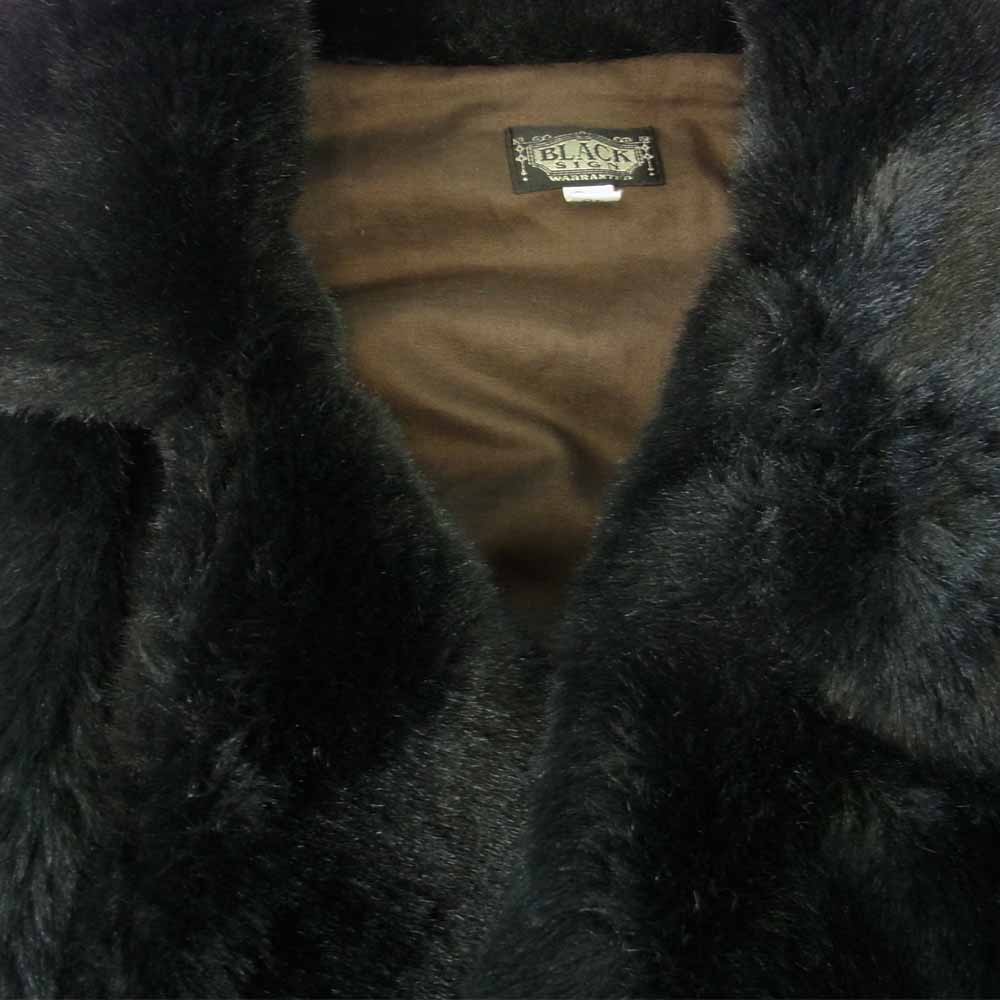 BLACK SIGN ブラックサイン 1930s Black Fur Jacket ブラックファー フェイクファー ジャケット ベルト付き ブラック系 40【中古】