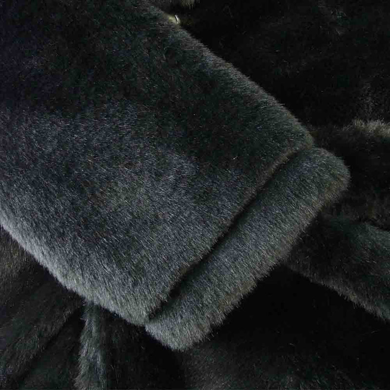 BLACK SIGN ブラックサイン 1930s Black Fur Jacket ブラックファー フェイクファー ジャケット ベルト付き ブラック系 40【中古】