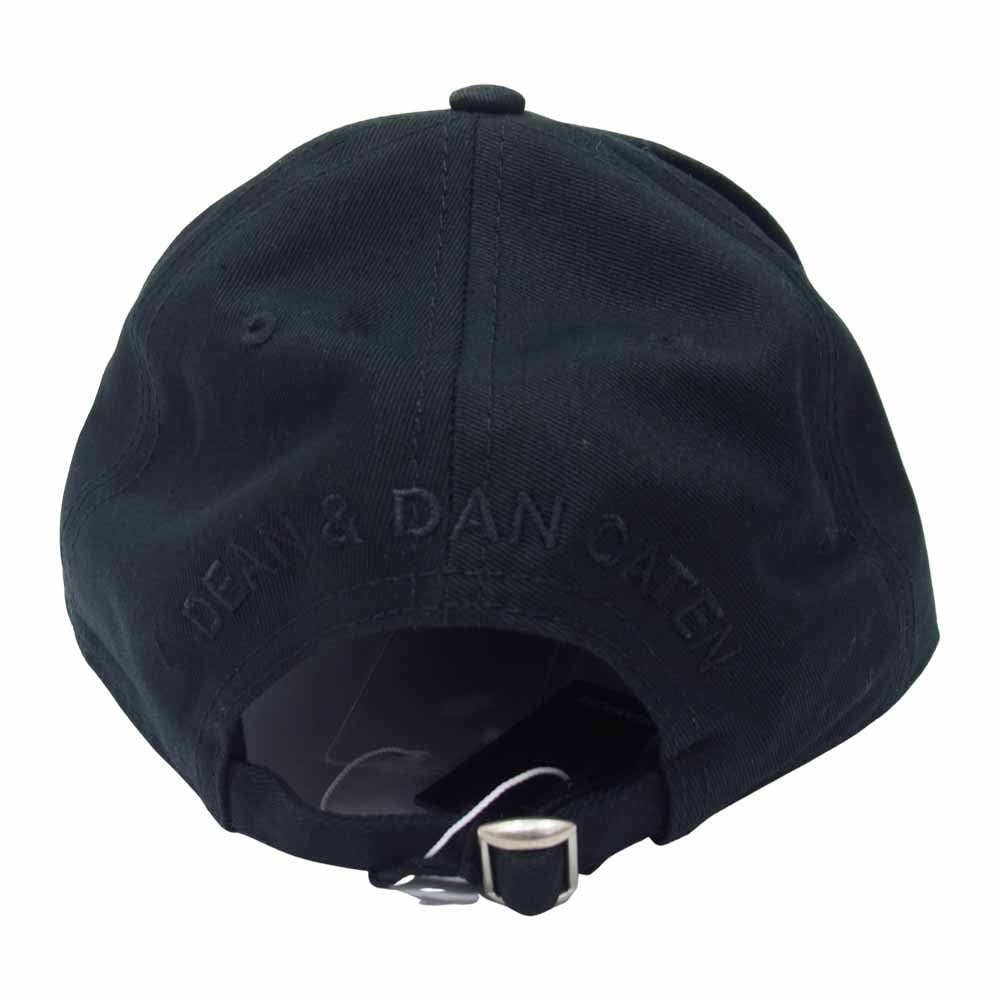 DSQUARED2 ディースクエアード BCM0119 国内正規品 スパンコールロゴ ベースボール キャップ ブラック系 UNI【新古品】【未使用】【中古】