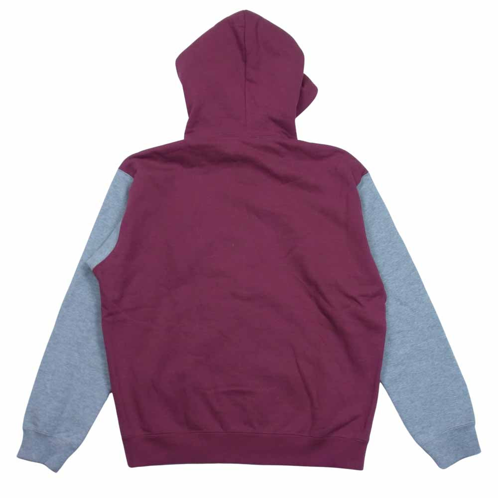 N.HOOLYWOOD エヌハリウッド 19AW 292-CS02-015 BICOLOR ZIP UP HOODIE 袖切替 フルジップ フーディ パーカー バーガンディ 36【新古品】【未使用】【中古】