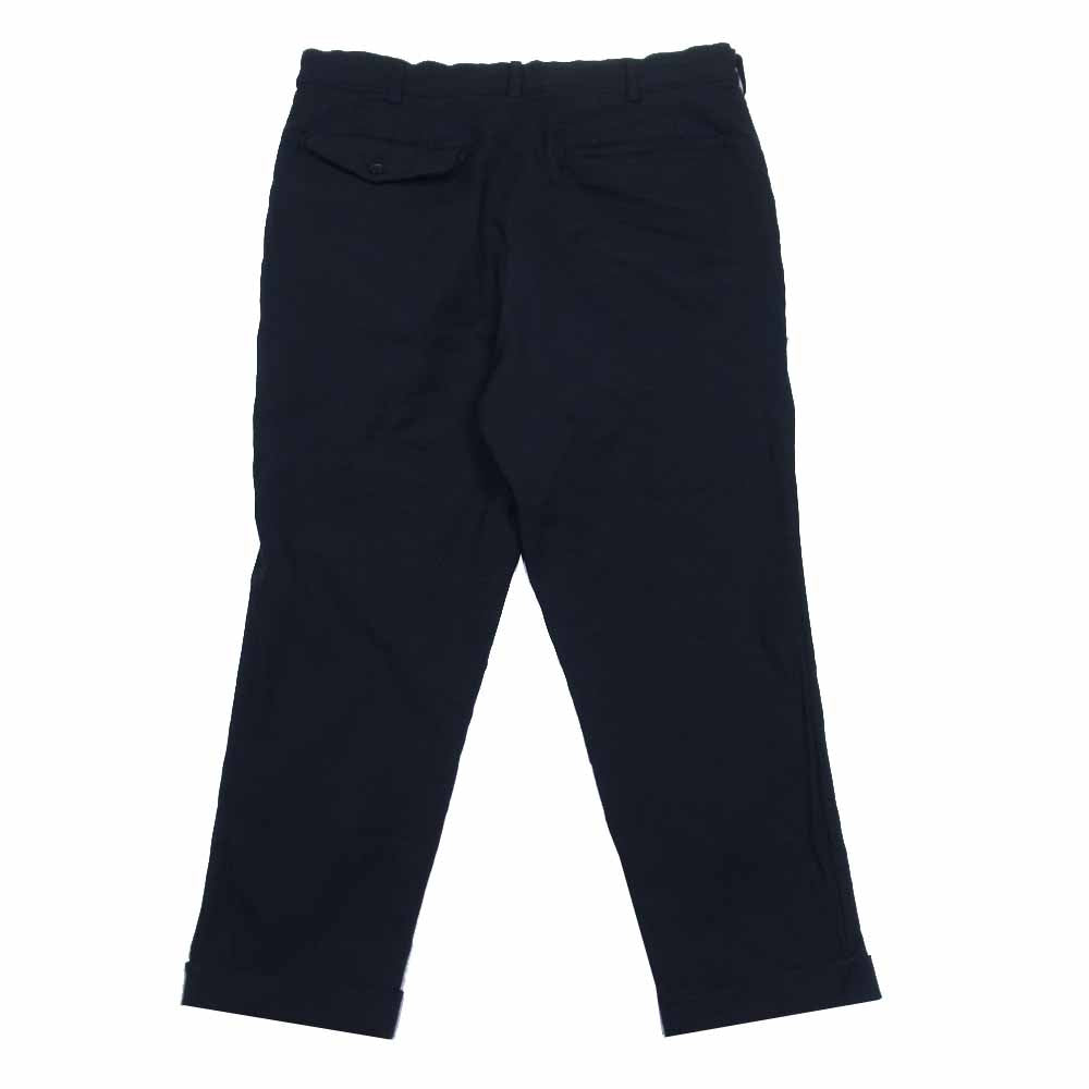COMME des GARCONS コムデギャルソン BLACK 1B-P012 AD2018 ポリ縮絨 裾ダブル テーパードパンツ ブラック系 L【中古】