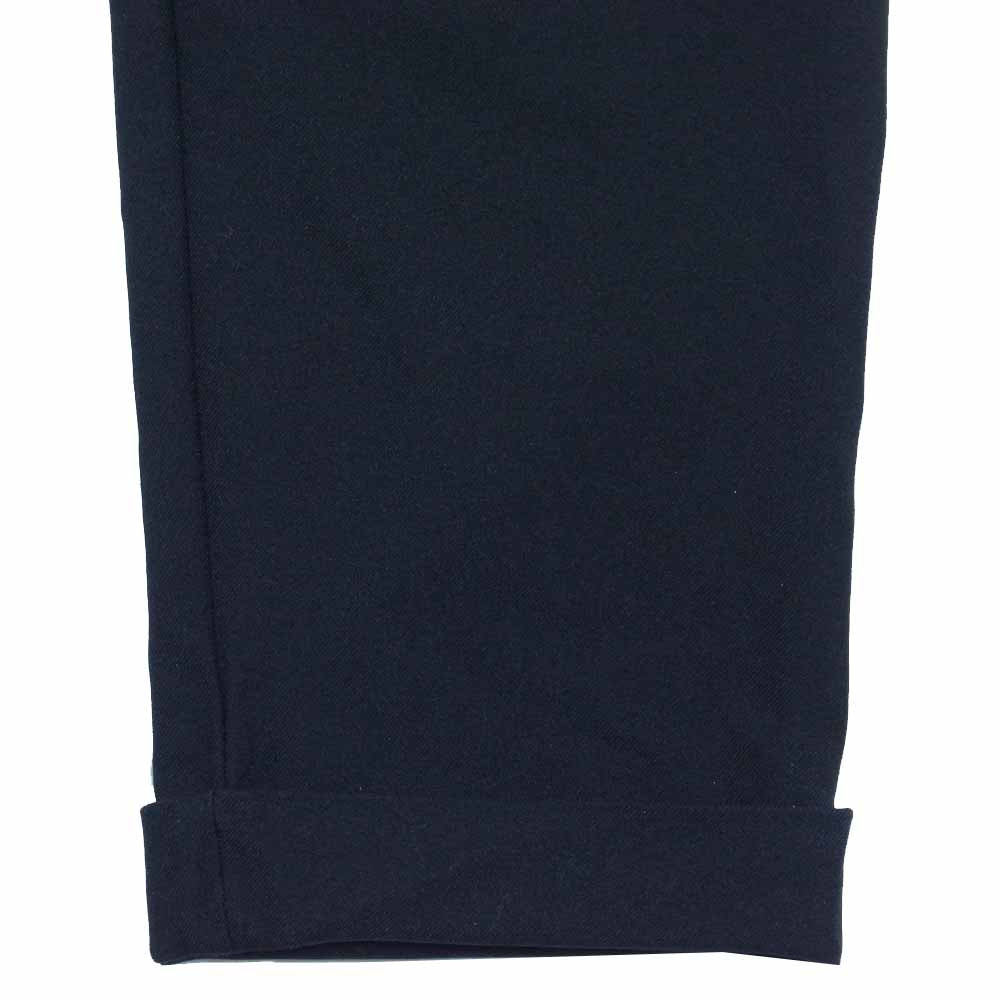 COMME des GARCONS コムデギャルソン BLACK 1B-P012 AD2018 ポリ縮絨 裾ダブル テーパードパンツ ブラック系 L【中古】