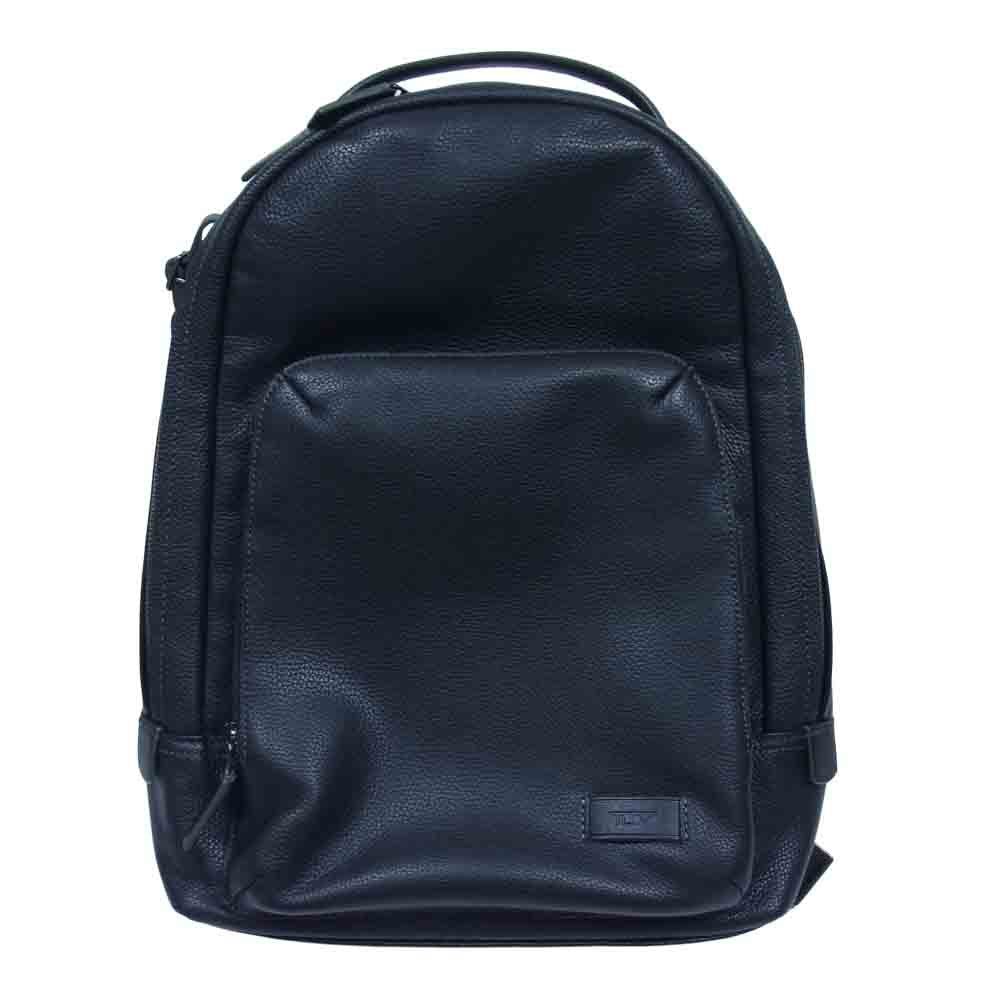TUMI トゥミ 109708 COOPER BACKPACK HARRISON クーパー バックパック ハリソン グレインレザー リュック ブラック系【中古】
