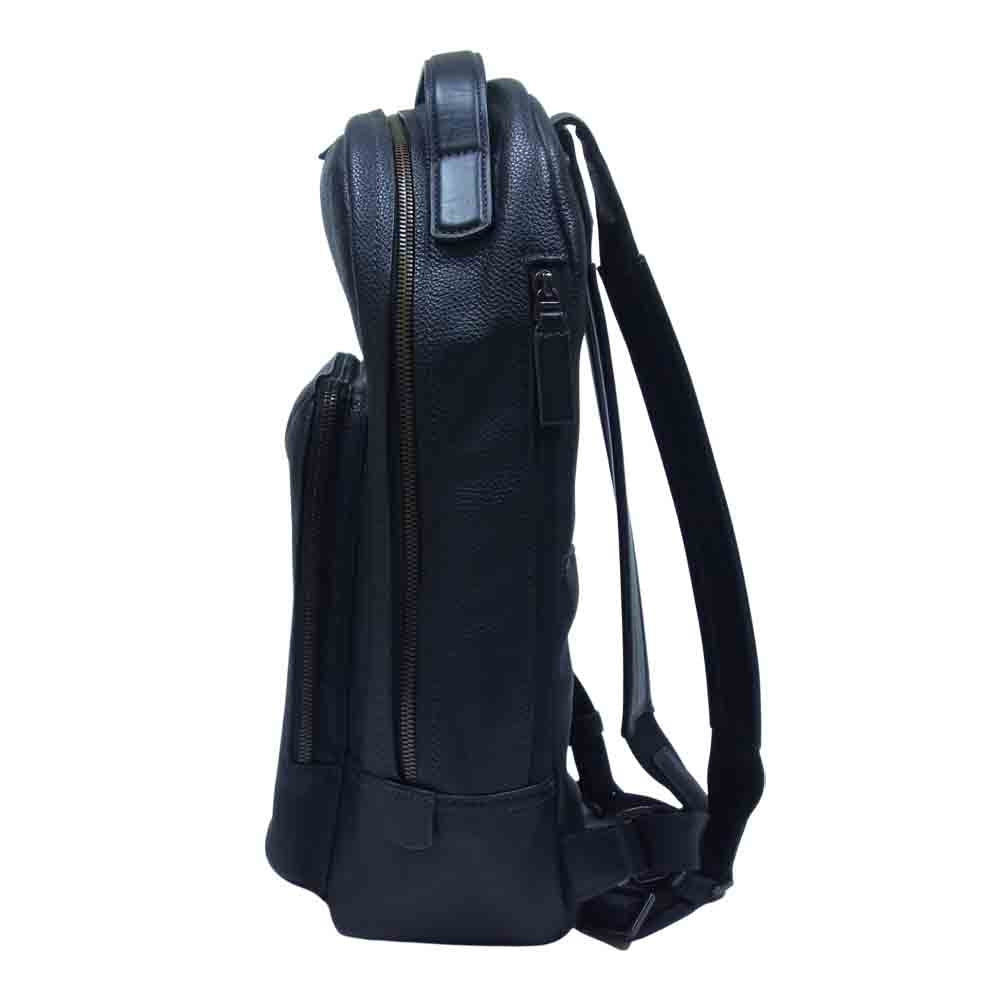 TUMI トゥミ 109708 COOPER BACKPACK HARRISON クーパー バックパック ハリソン グレインレザー リュック ブラック系【中古】