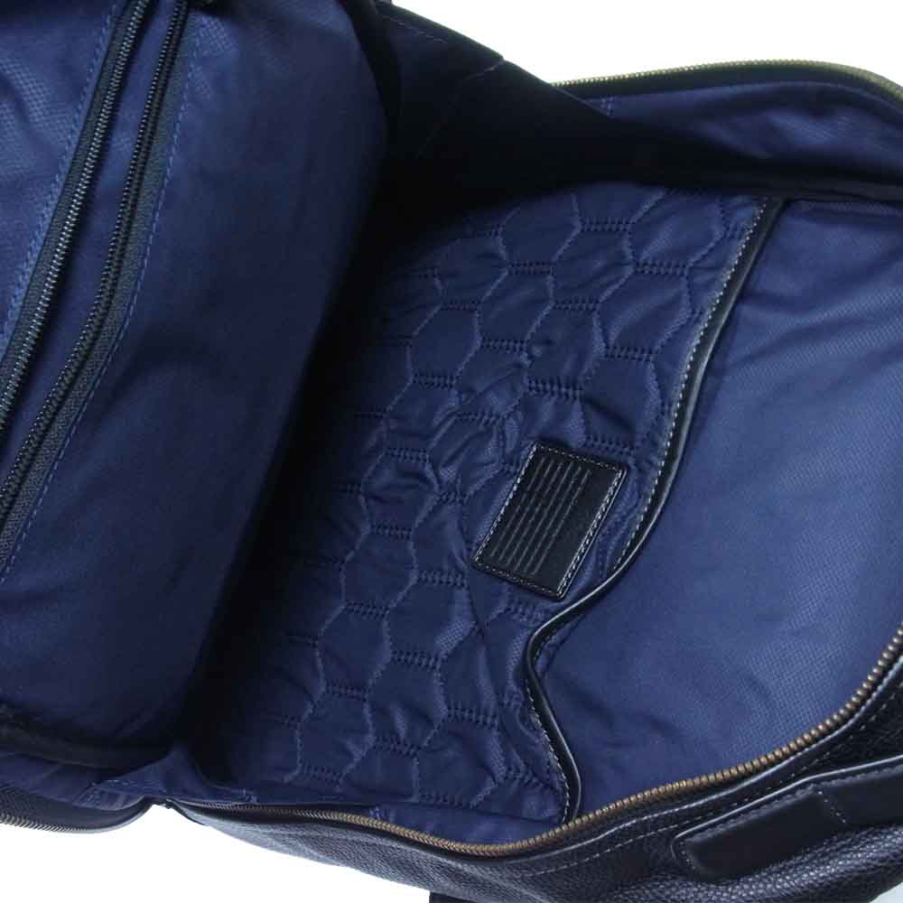 TUMI トゥミ 109708 COOPER BACKPACK HARRISON クーパー バックパック ハリソン グレインレザー リュック ブラック系【中古】