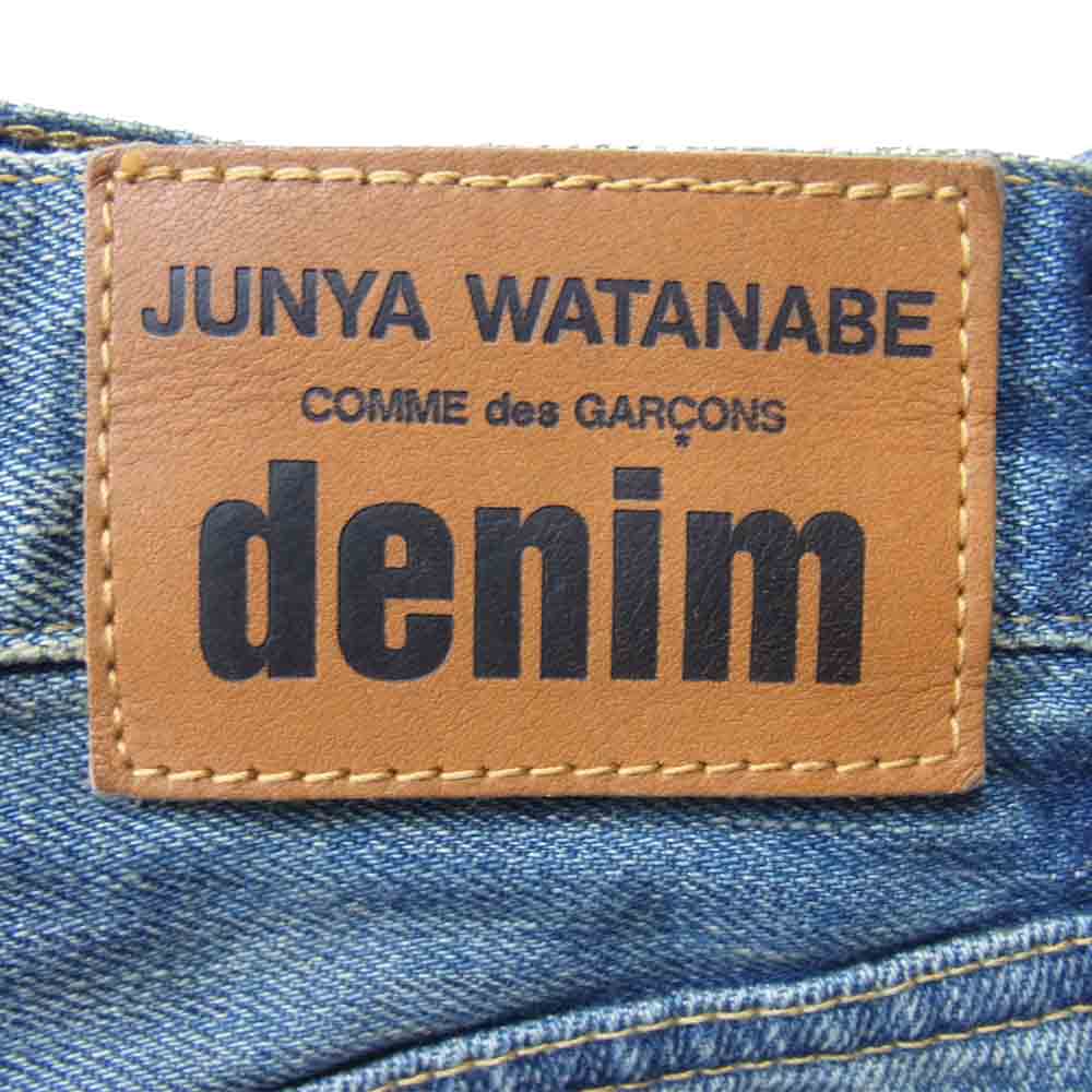 JUNYA WATANABE COMME des GARCONS ジュンヤワタナベコムデギャルソン Denim XF-P014 AD2020  再構築 コットン セルビッチ 製品加工 パッチワーク デニム パンツ インディゴブルー系 S【美品】【中古】