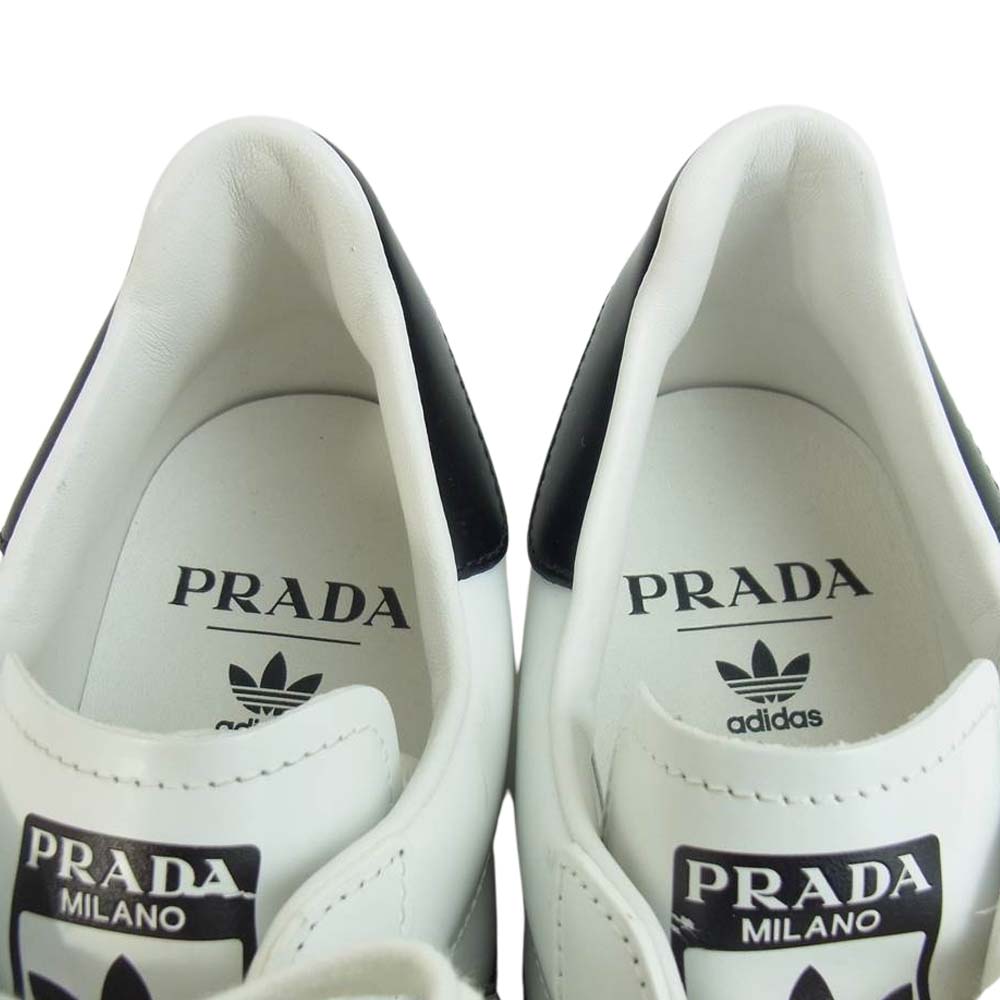 PRADA プラダ × ADIDAS 20SS FW6680 SUPERSTAR アディダス スーパースター ローカット スニーカー ホワイト系 26.5cm【中古】