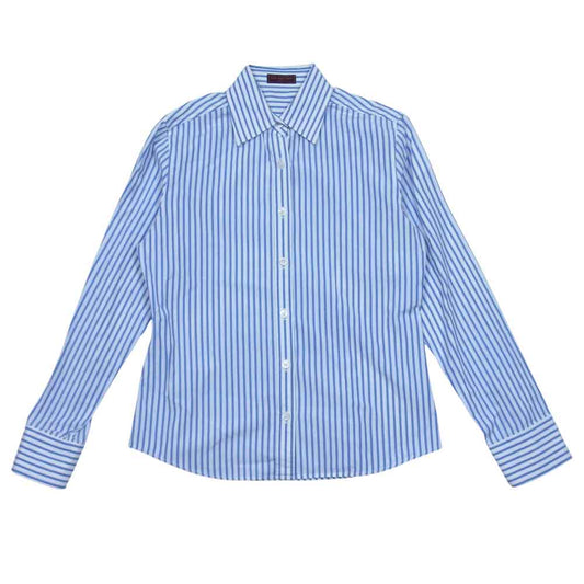 OLD ENGLAND オールドイングランド ストライプ シャツ レディース ブルー系 36【美品】【中古】