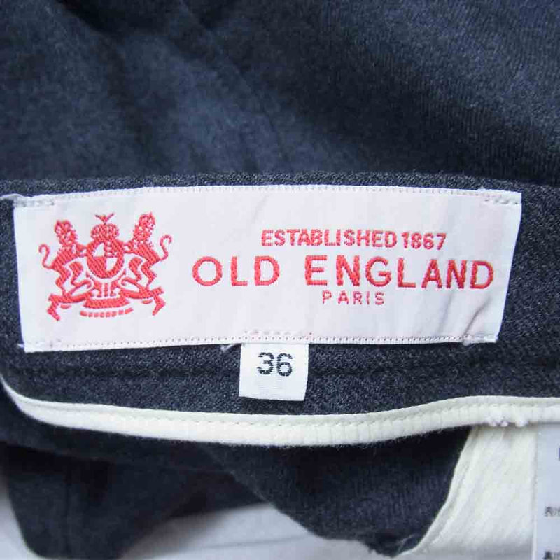 OLD ENGLAND オールドイングランド ウール スラックス パンツ レディース チャコール系 36【中古】