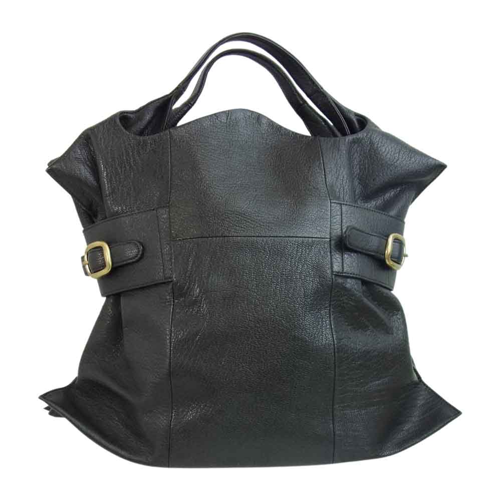 トフ＆ロードストーン トレンチ マルシェ レザー トート バッグ ブラック系【美品】【中古】