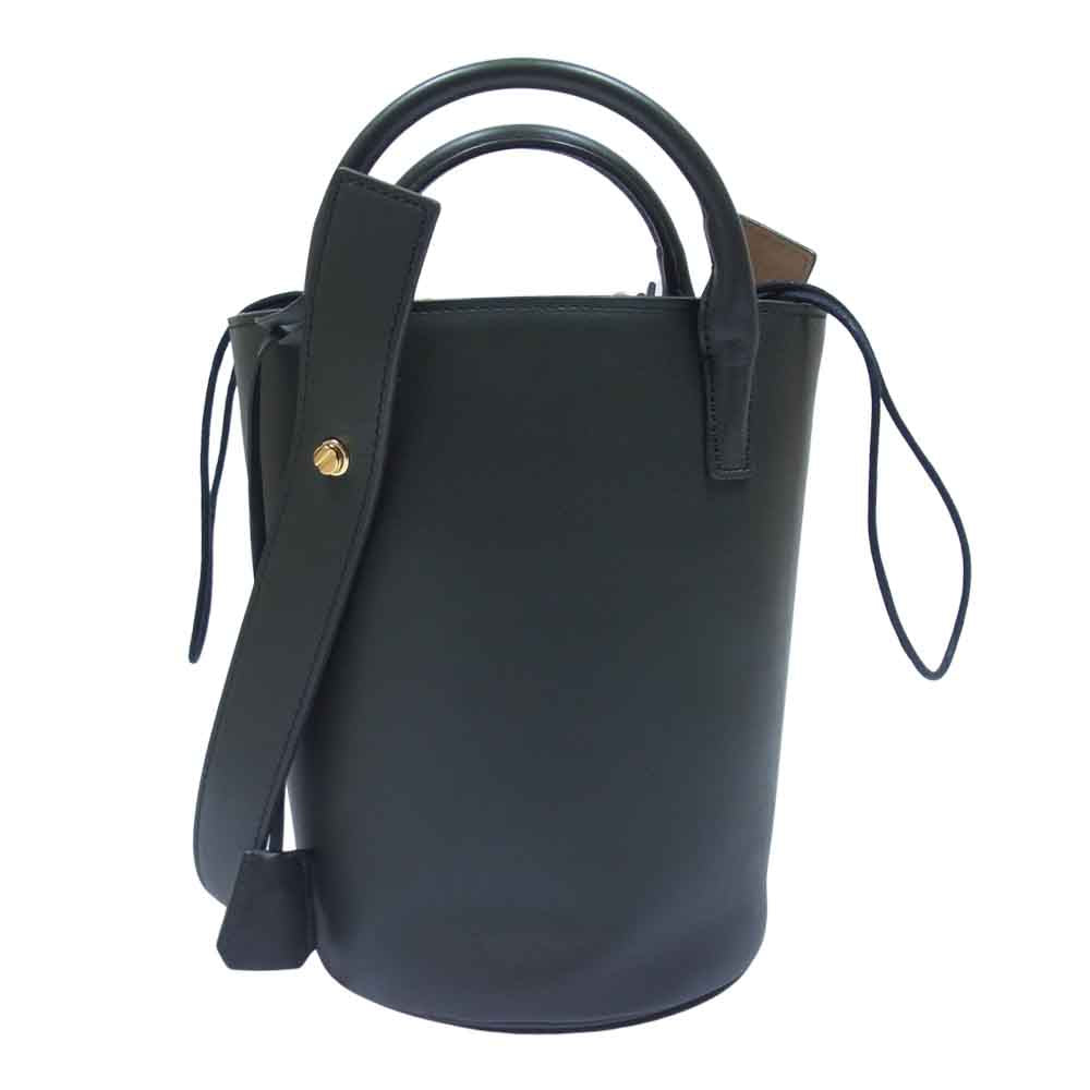 メアリ オル ターナ BOW レザー ハンド バッグ グリーン系【美品】【中古】