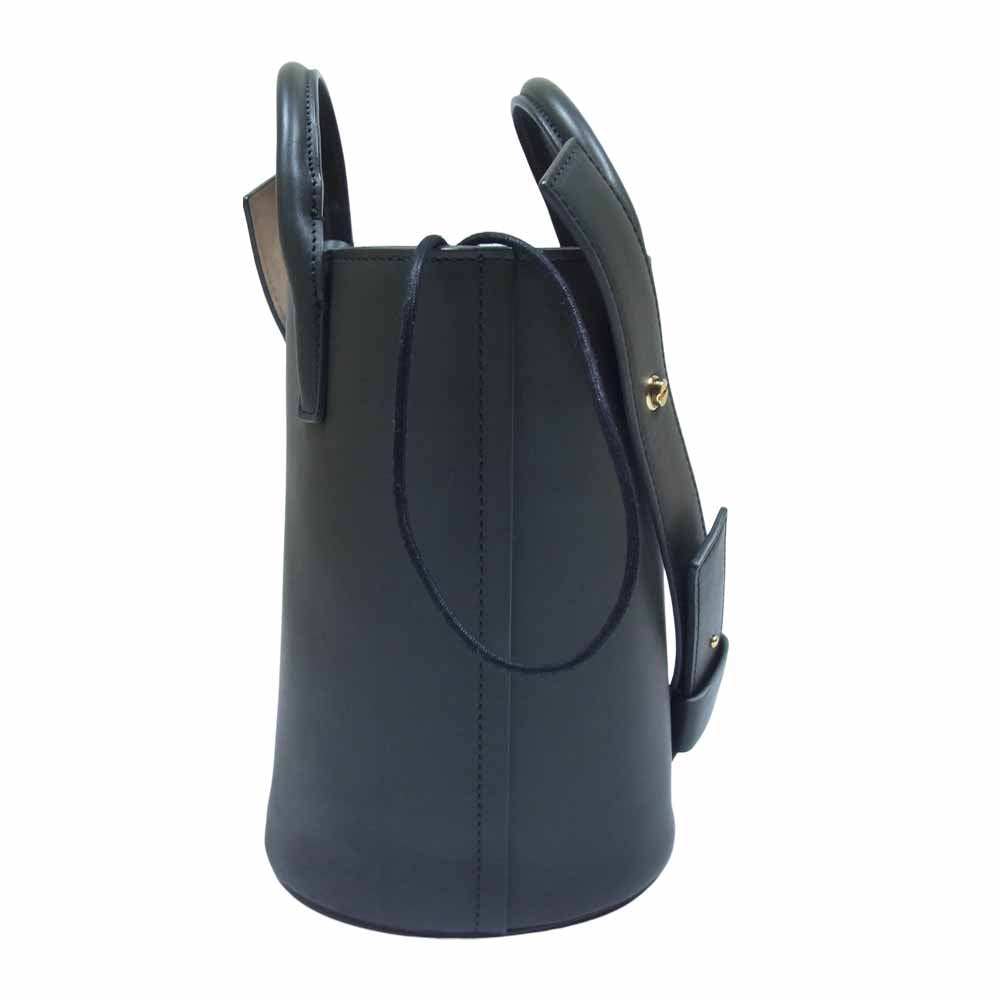 メアリ オル ターナ BOW レザー ハンド バッグ グリーン系【美品】【中古】