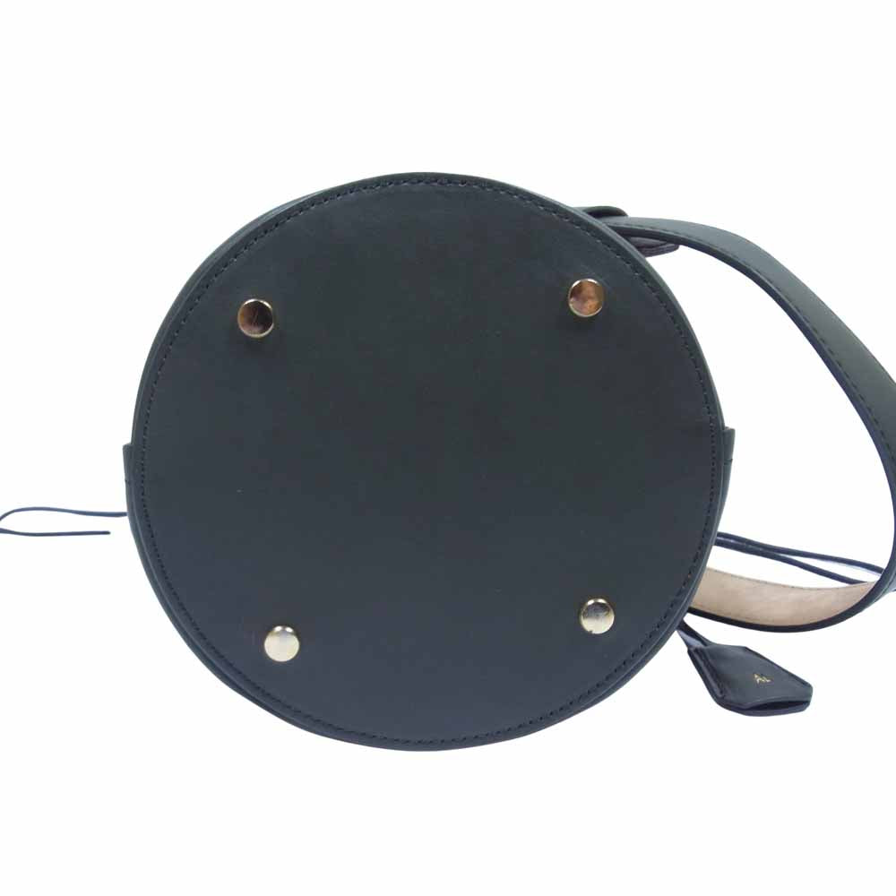 メアリ オル ターナ BOW レザー ハンド バッグ グリーン系【美品】【中古】