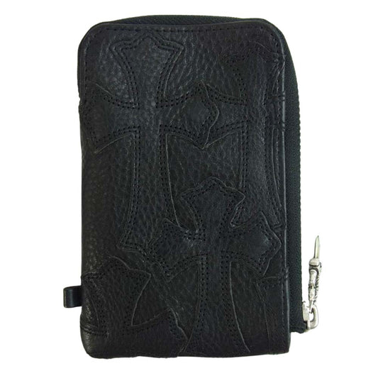 CHROME HEARTS クロムハーツ（原本無） セメタリークロス カードケース ブラック系【中古】