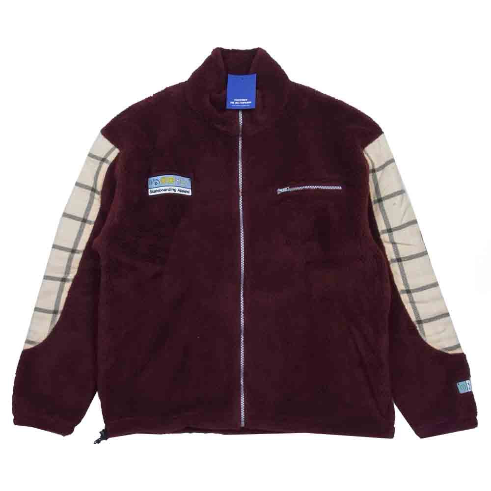 ラスベート 21AW PACC9T027-1 Gosha Rubchinskiy ゴーシャラブチンスキー MENS FLEECE JACKET KNIT フリース ジャケット バーガンディ XL【新古品】【未使用】【中古】