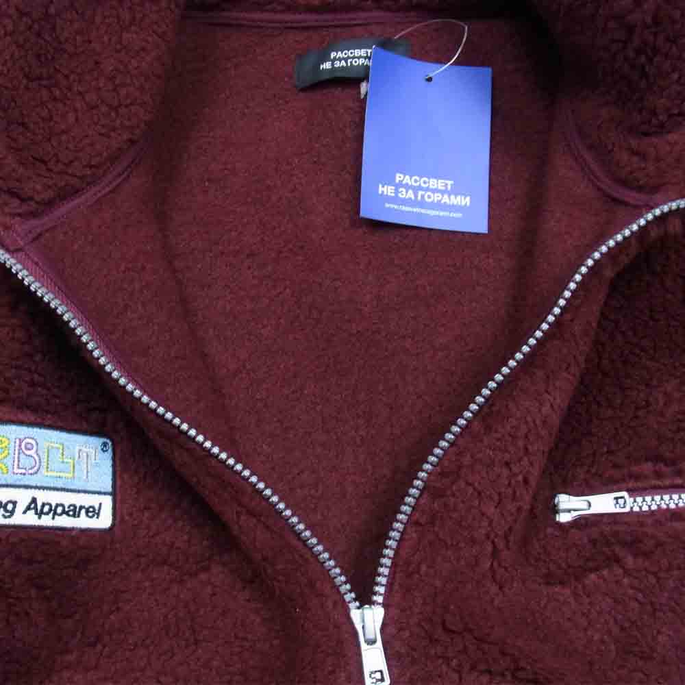 ラスベート 21AW PACC9T027-1 Gosha Rubchinskiy ゴーシャラブチンスキー MENS FLEECE JACKET KNIT フリース ジャケット バーガンディ XL【新古品】【未使用】【中古】