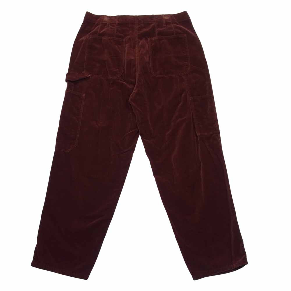 ダブレット 21AW 21AW09PT156 CUT OFF VELVET PANTS カット オフ ベルベット パンツ ブラウン系 XL【新古品】【未使用】【中古】