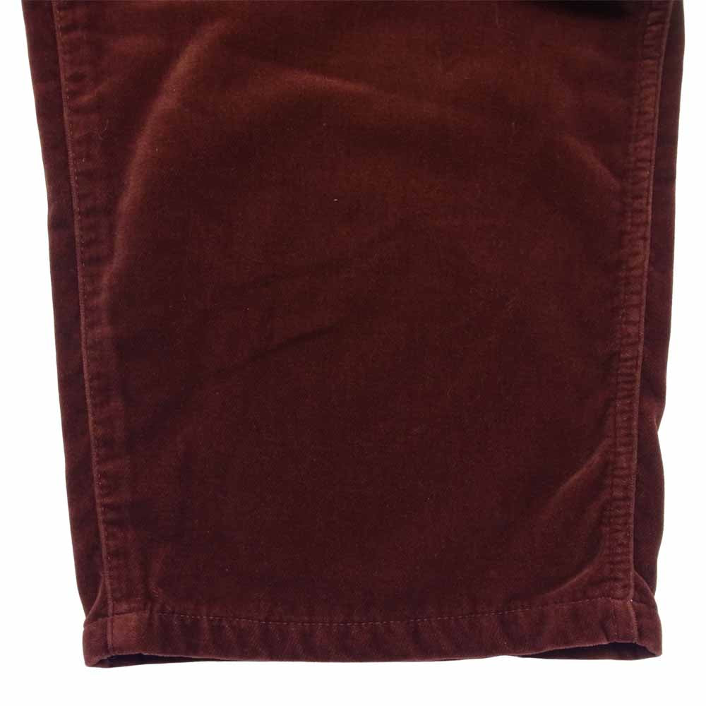 ダブレット 21AW 21AW09PT156 CUT OFF VELVET PANTS カット オフ ベルベット パンツ ブラウン系 XL【新古品】【未使用】【中古】
