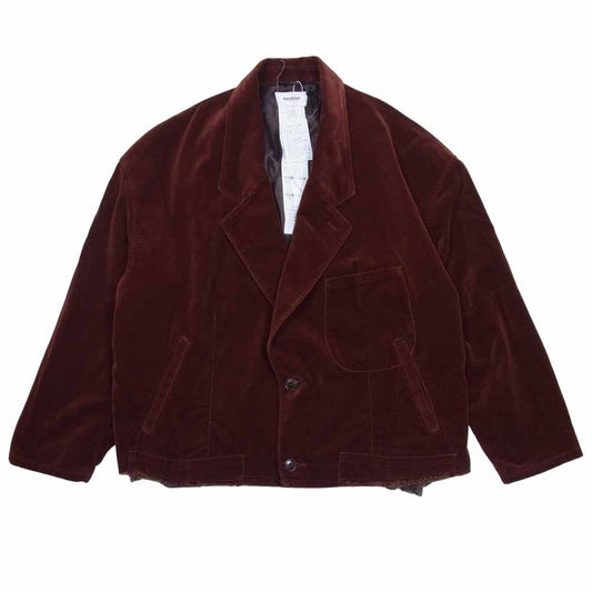ダブレット 21AW 21AW09jk42 CUT OFF VELVET JACKET カット オフ ベルベット ジャケット ブラウン系 L【新古品】【未使用】【中古】