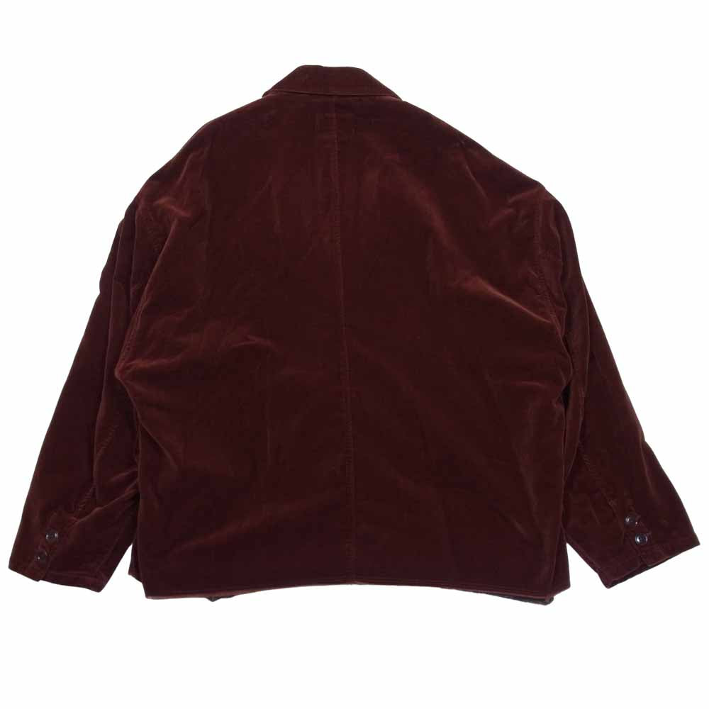 ダブレット 21AW 21AW09jk42 CUT OFF VELVET JACKET カット オフ ベルベット ジャケット ブラウン系 L【新古品】【未使用】【中古】