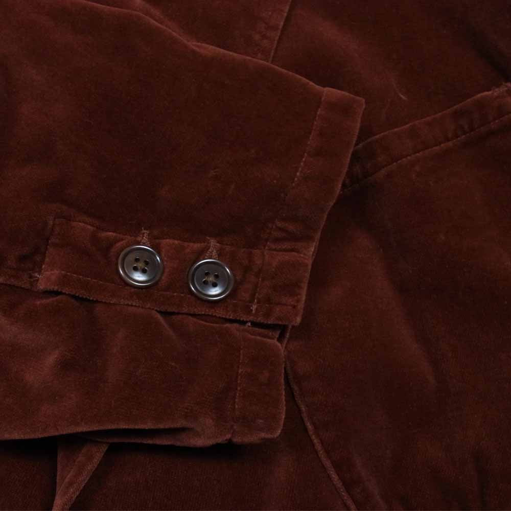 ダブレット 21AW 21AW09jk42 CUT OFF VELVET JACKET カット オフ ベルベット ジャケット ブラウン系 L【新古品】【未使用】【中古】