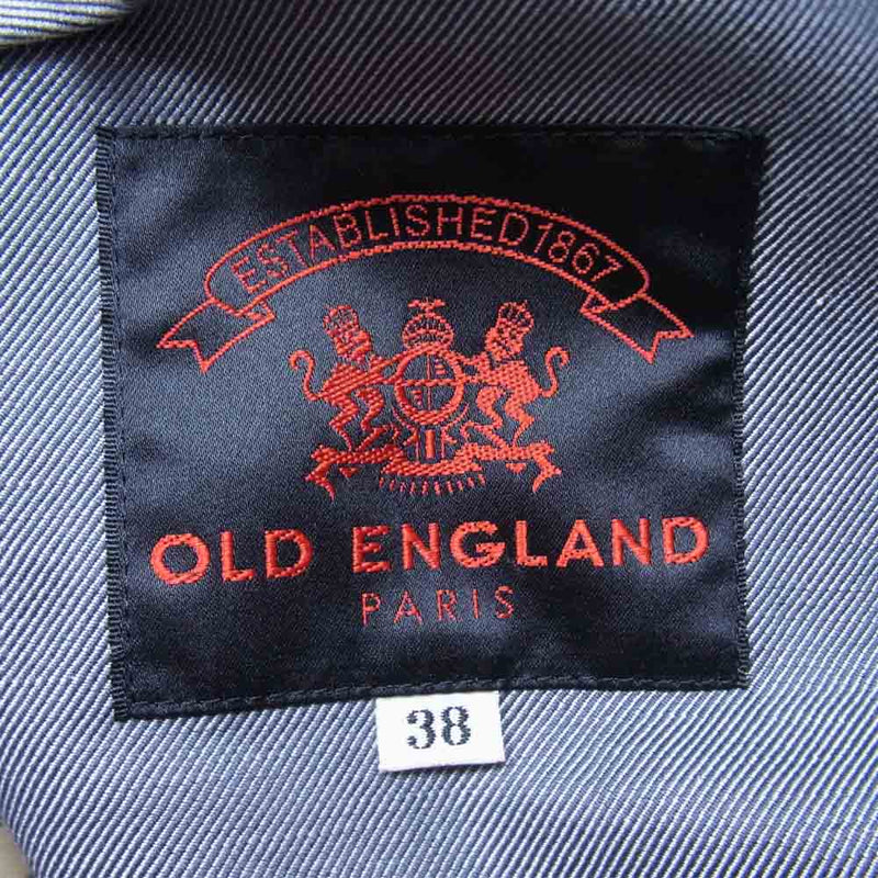 OLD ENGLAND オールドイングランド リネンコットン 3B ブレザー テーラードジャケット ネイビー系 38【中古】