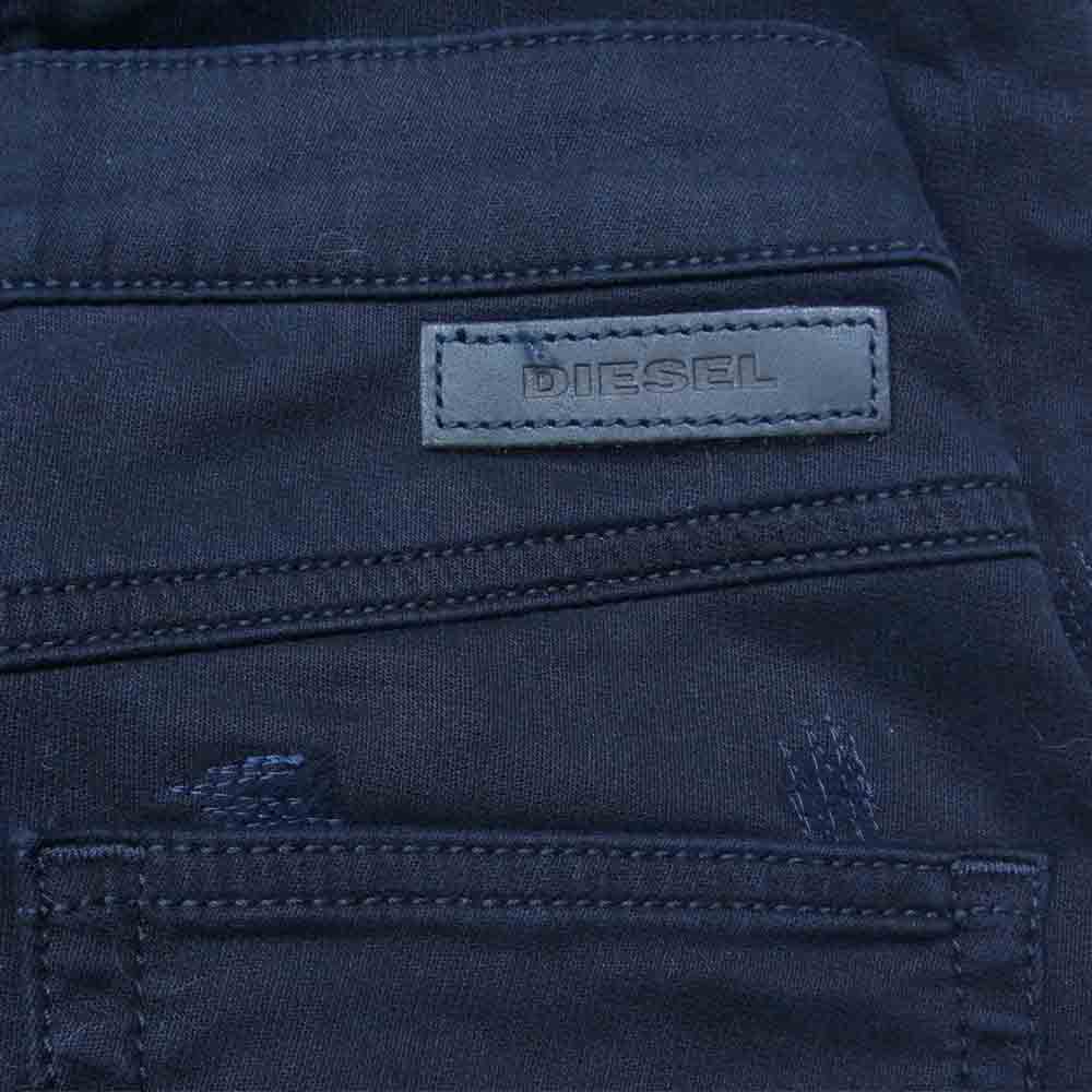 DIESEL ディーゼル 0689C BELTHY-NE ダメージ加工 ジョグジーンズ スキニーデニム パンツ ネイビー系 23【中古】