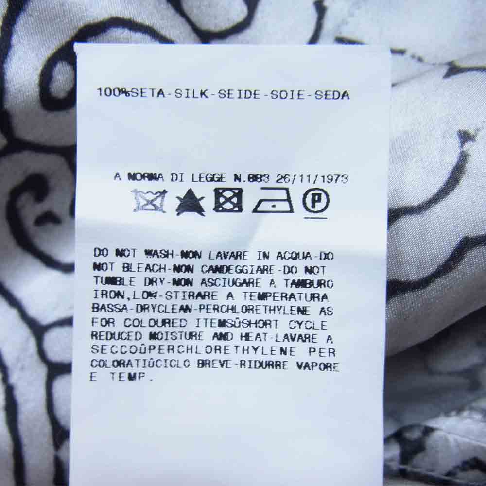 JOHN GALLIANO ジョンガリアーノ シルク100％ フラワー 総柄 スカート シルバー系 24/38【中古】